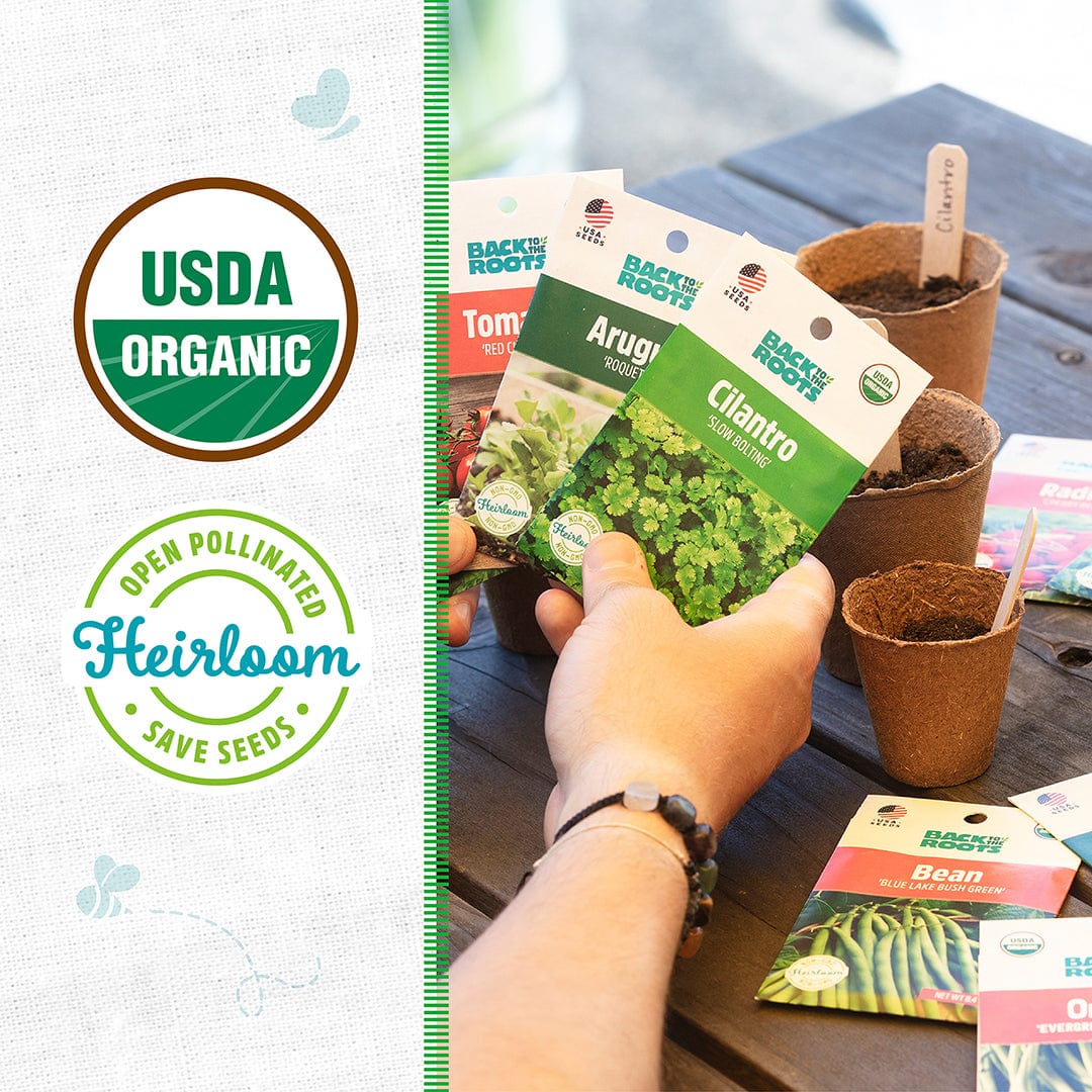 Organic Beginner’s Garden, 10 Variety Pack - Seed Packet Bundle