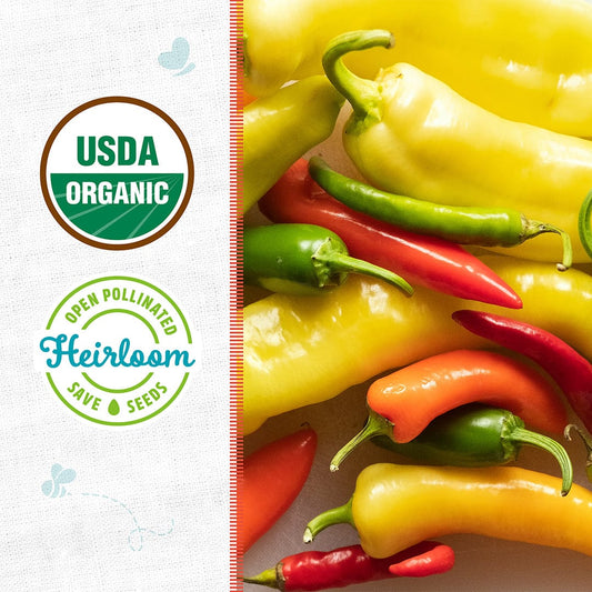 Organic Pepper Seeds — 'Hot Pepper Mix'