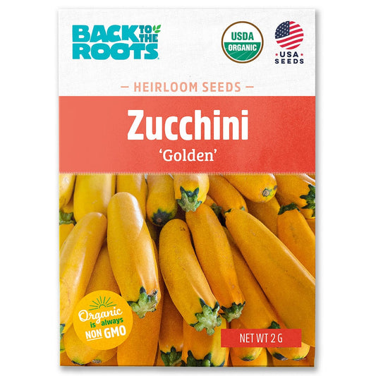 Organic Zucchini Seeds — 'Golden'