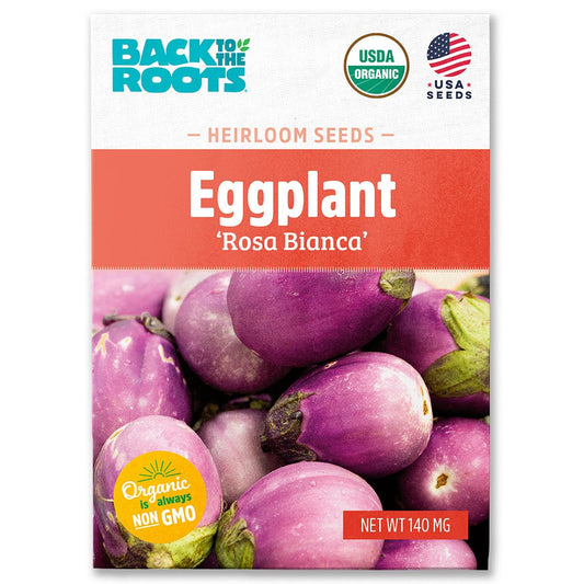 Organic Eggplant Seeds — 'Rosa Bianca'